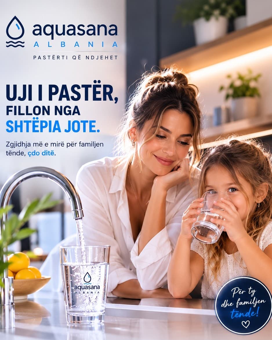 Me Aquasana, uji i pastër është gjithmonë pranë jush, direkt nga rubineti: