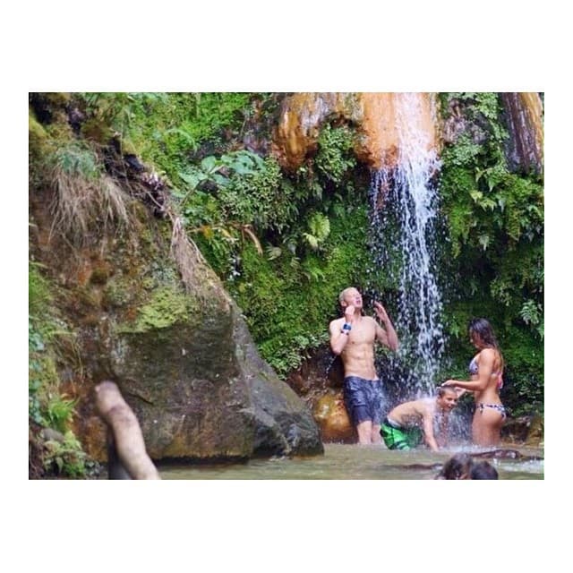 to waterfall adventurers in the Azores with the homies @angus__scotney & @arran_strong…