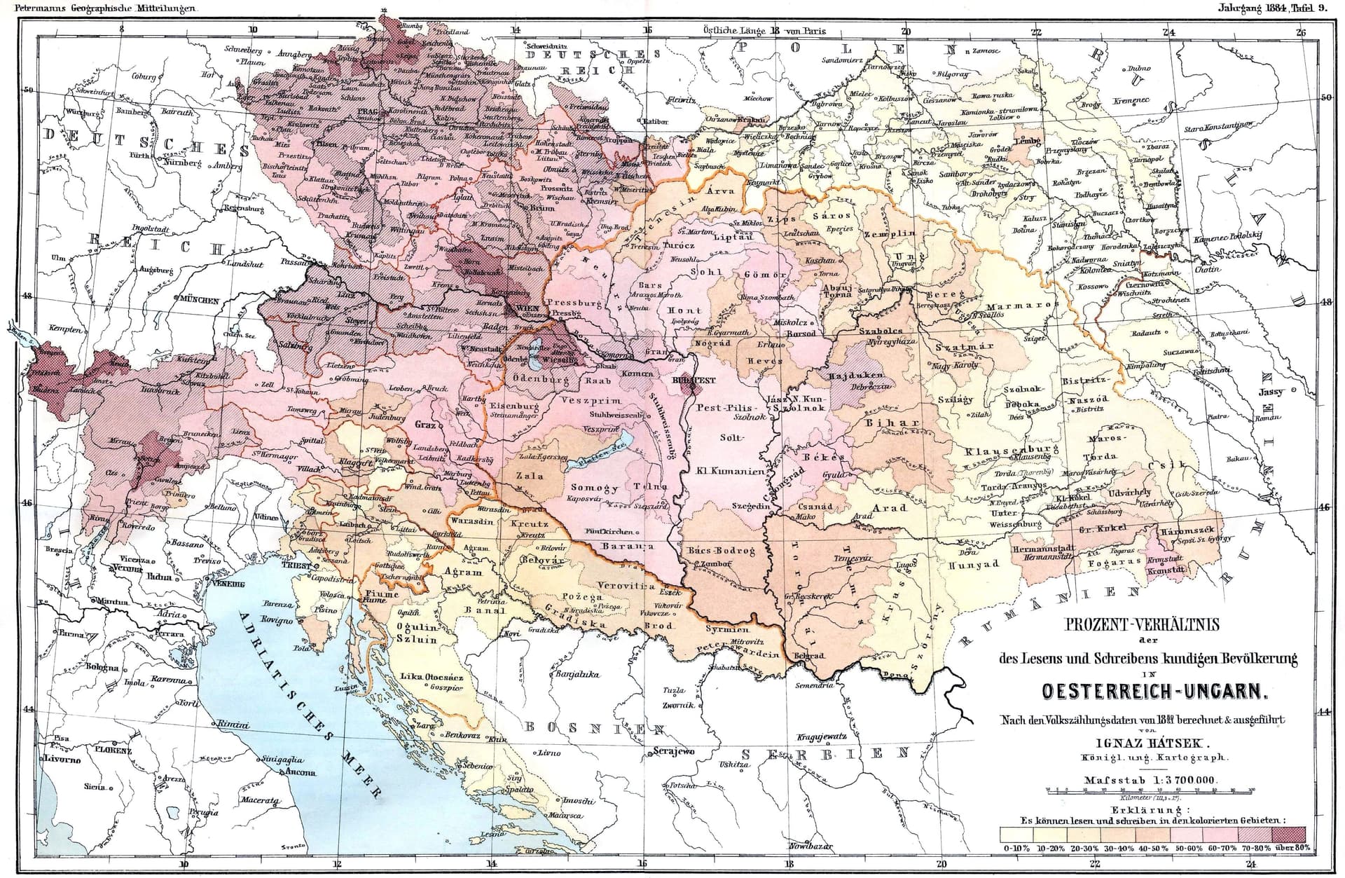 Literacy in Austria-Hungary (1880)