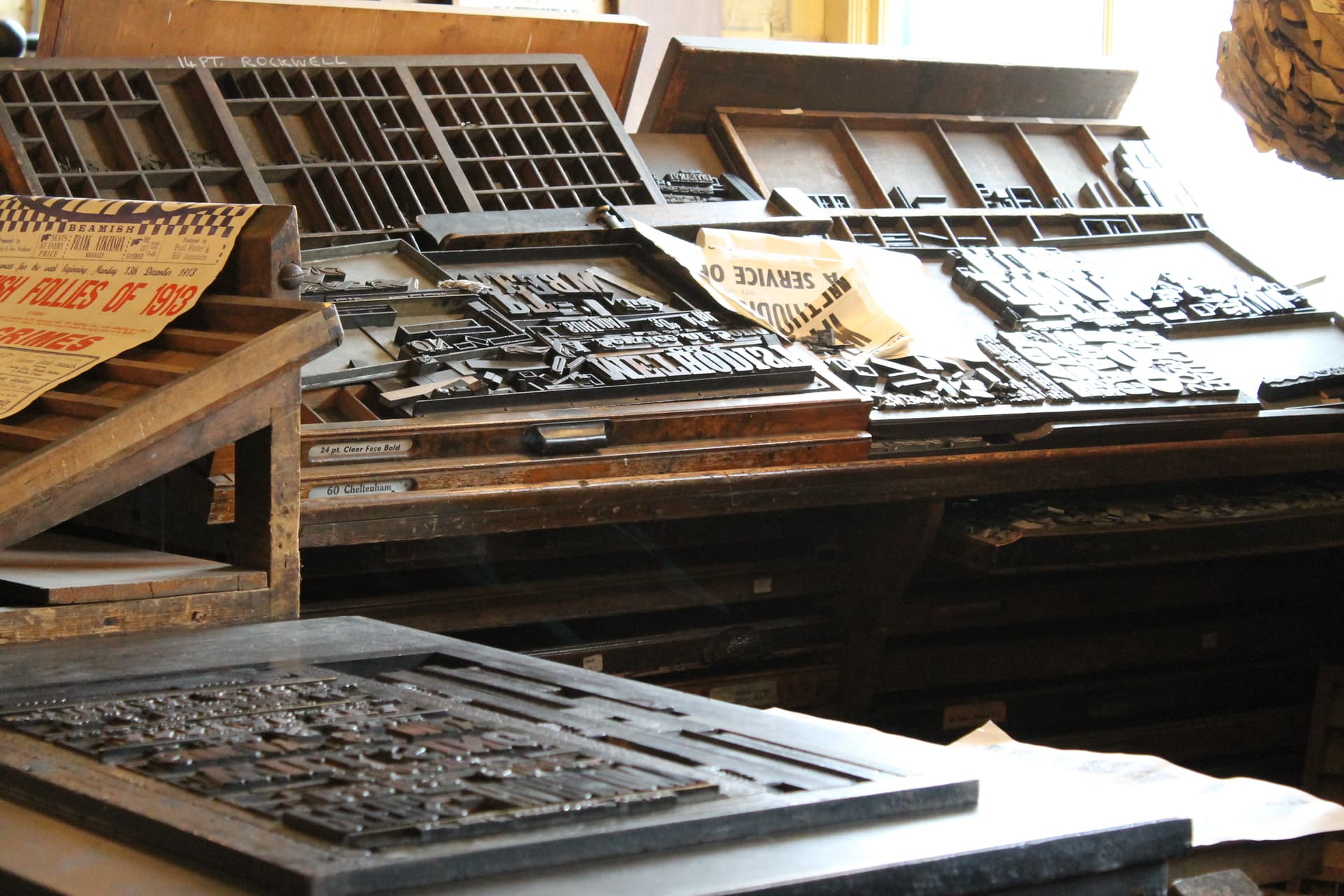 Print works typesetting, Beamish Museum, 4 June 2011