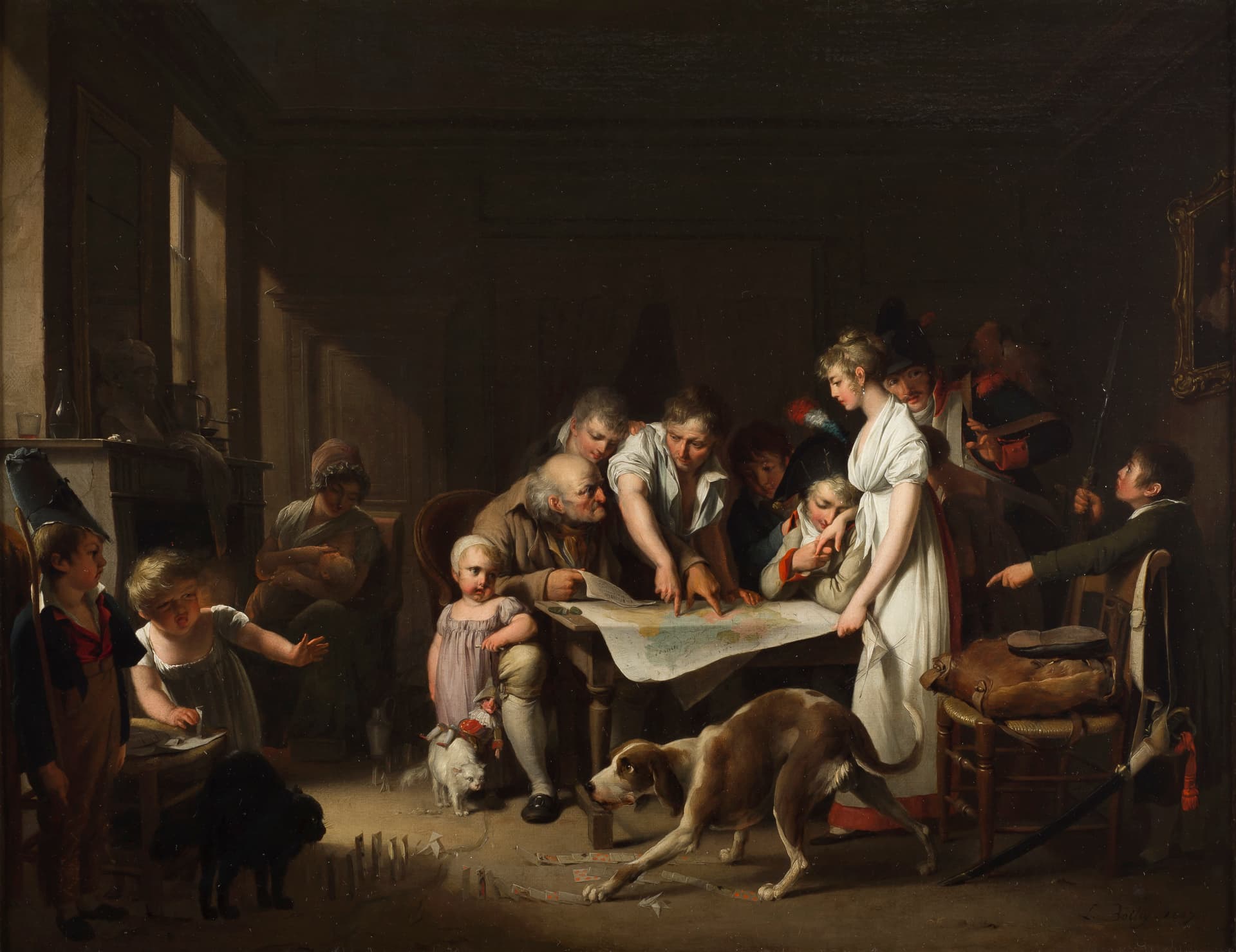 Louis-Léopold Boilly - The Reading of the Bulletin of the Grand... - 74-1989 - Saint Louis Art Museum