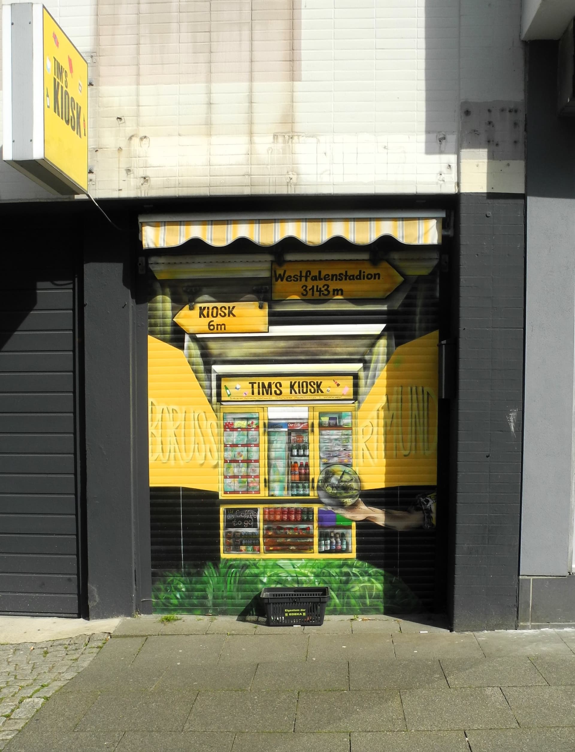 Dortmund, Heiliger Weg 42, EG, bemalter Kiosk-Rolladen