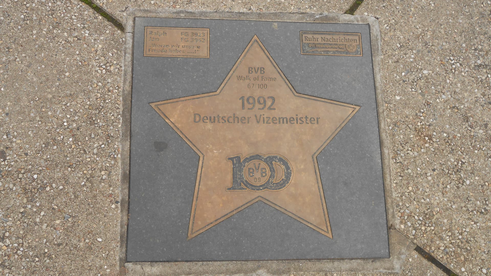BVB Walk of Fame 67-100