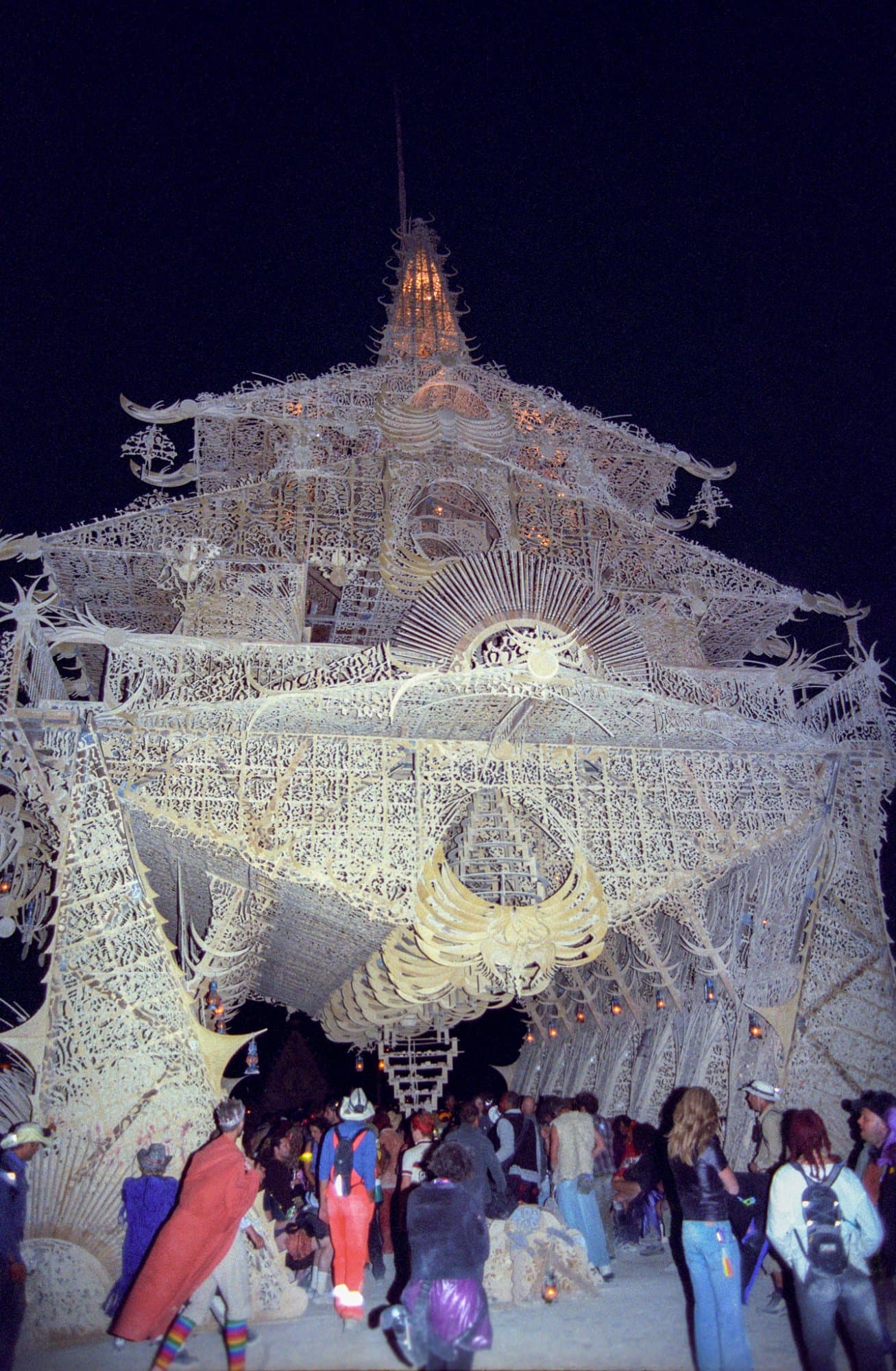 The Temple of Joy, lit at night · 3/7