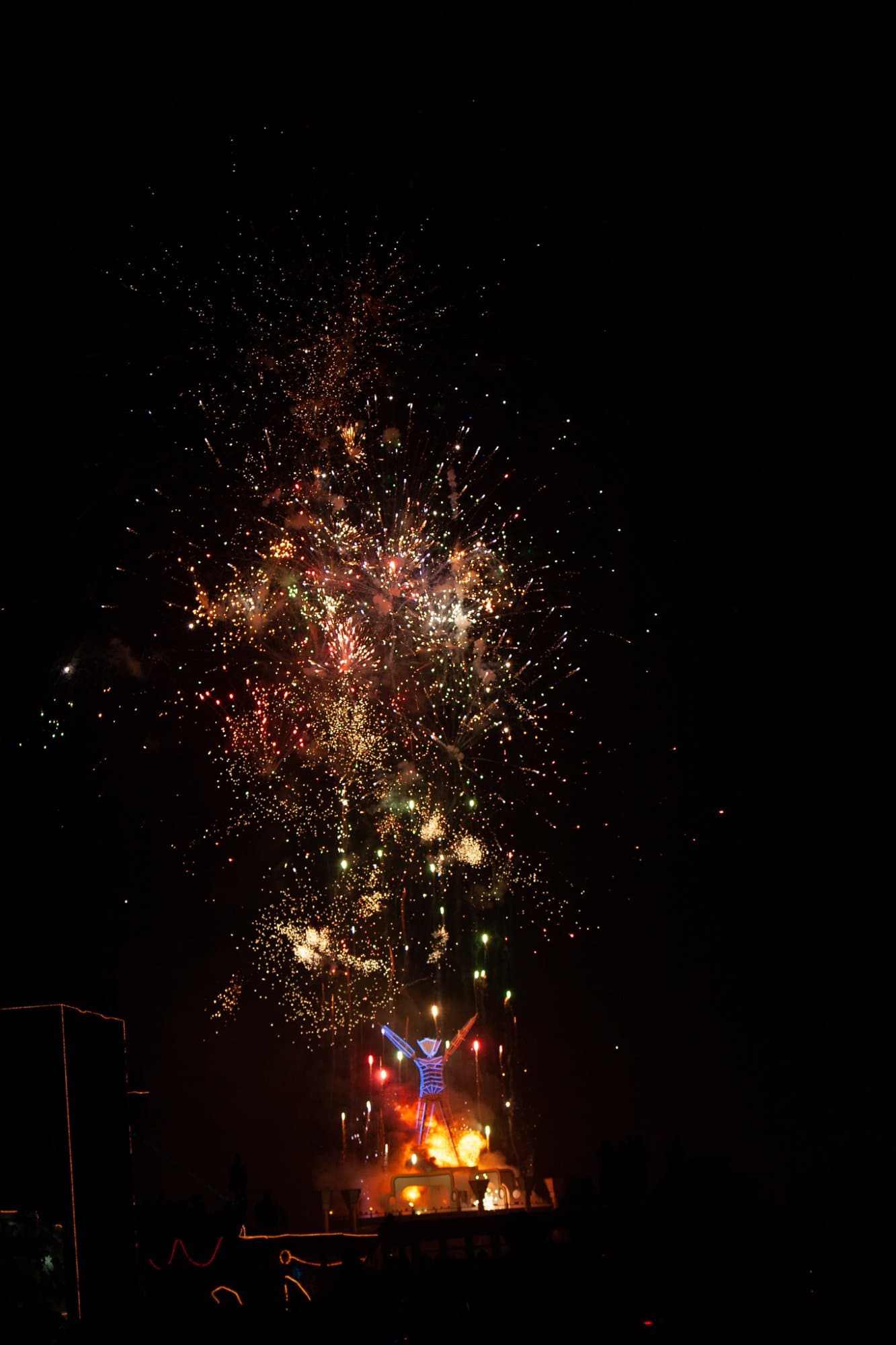 Fireworks over the burning Man, 2006 · 4/20
