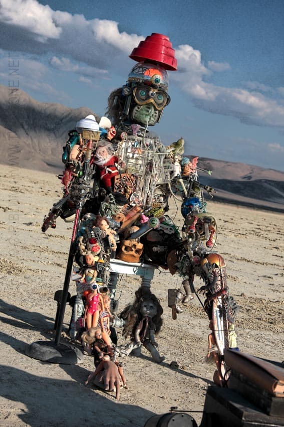 Junk-Assemblage Figure of Toys and Scrap