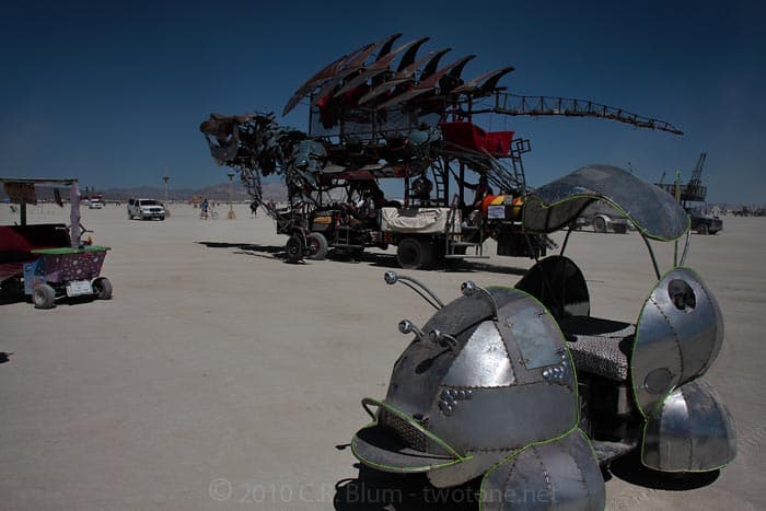The Dragon Art Car and Its Bug Buggy