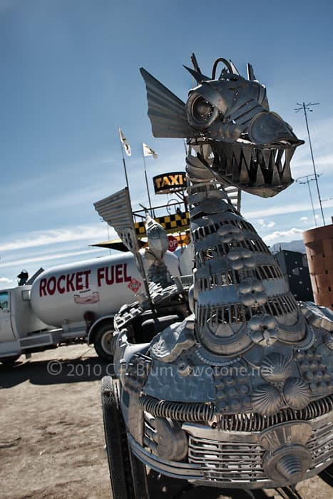 Dragon Art Car by the Rocket Fuel Tanker