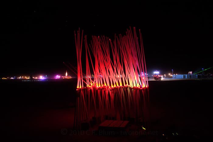 Glowing Reed Light Sculpture