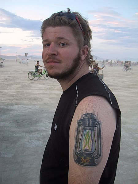 Burning Man tattoo, 2009