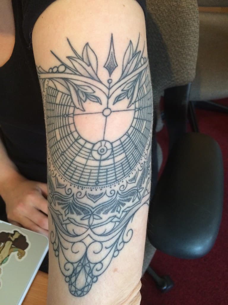 Burning Man tattoo, 2019