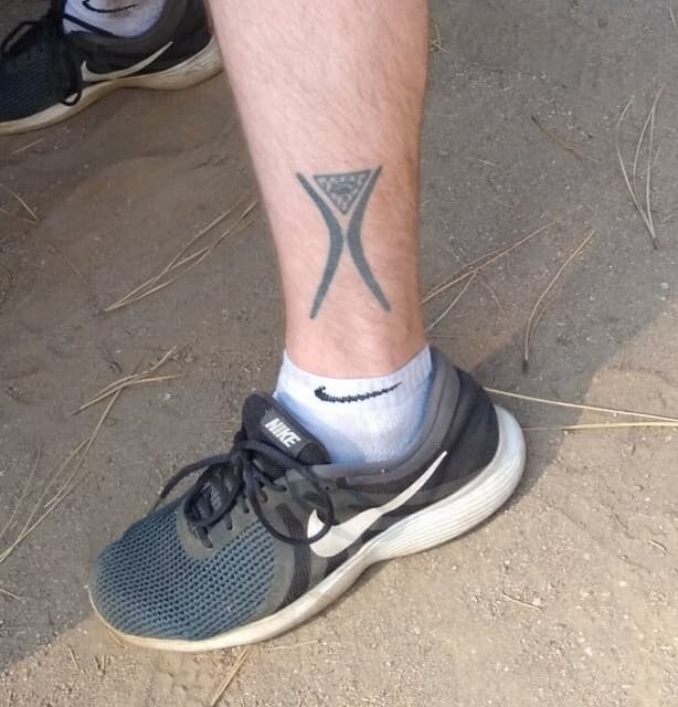 Burning Man tattoo, 2021