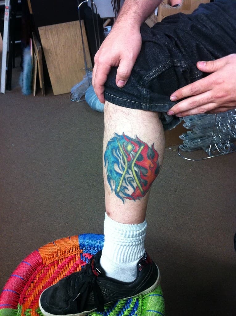 Burning Man tattoo, 2013