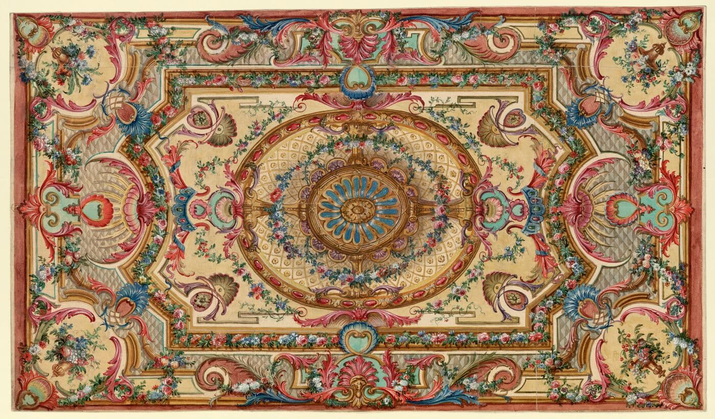 Design drawing for a large Savonnerie carpet
