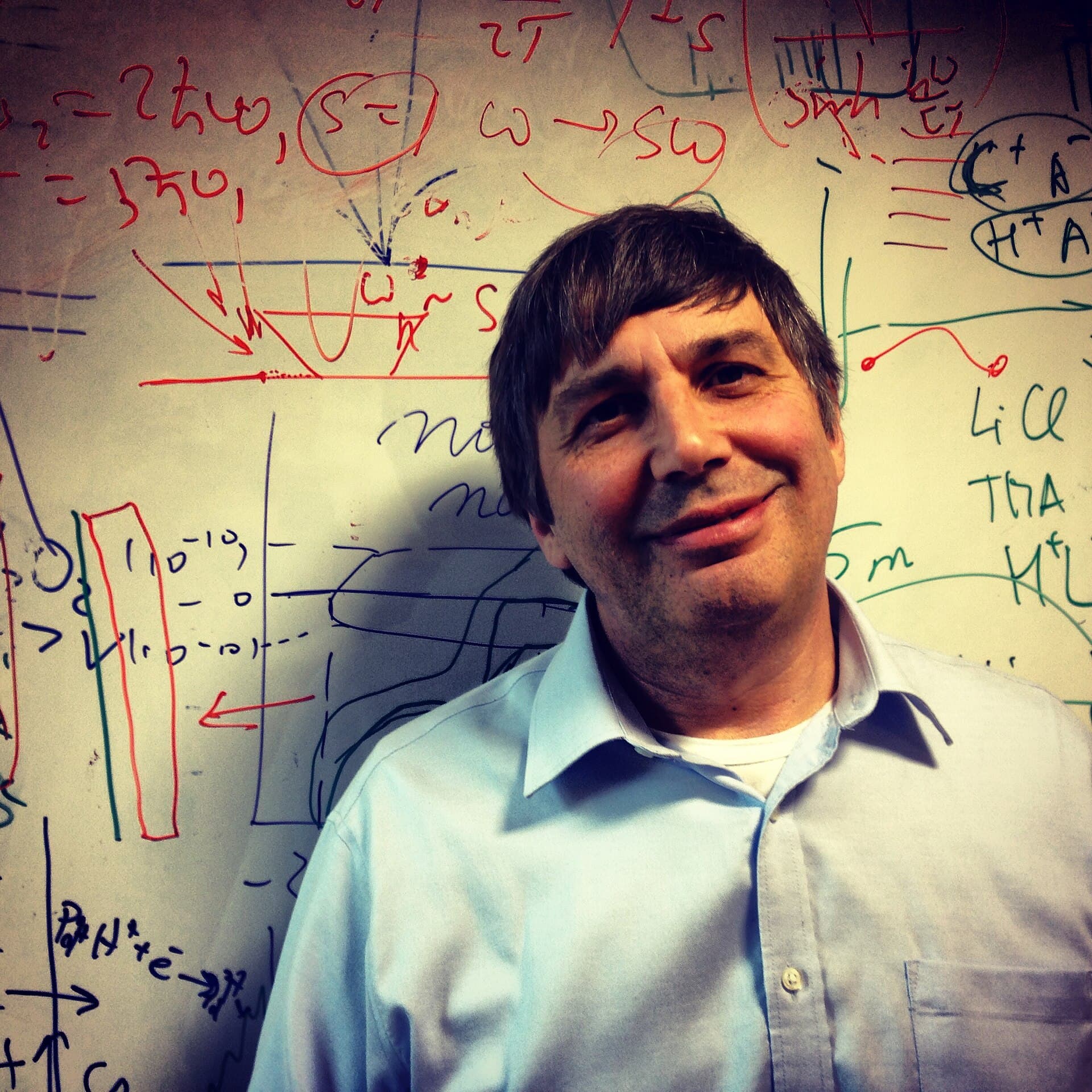Andre Geim in his Manchester laboratory