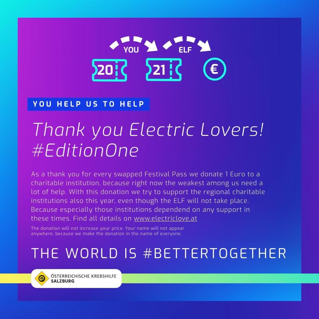 Danke Electric Lovers! So viele von euch haben bereits ihr Ticket getauscht! Dam