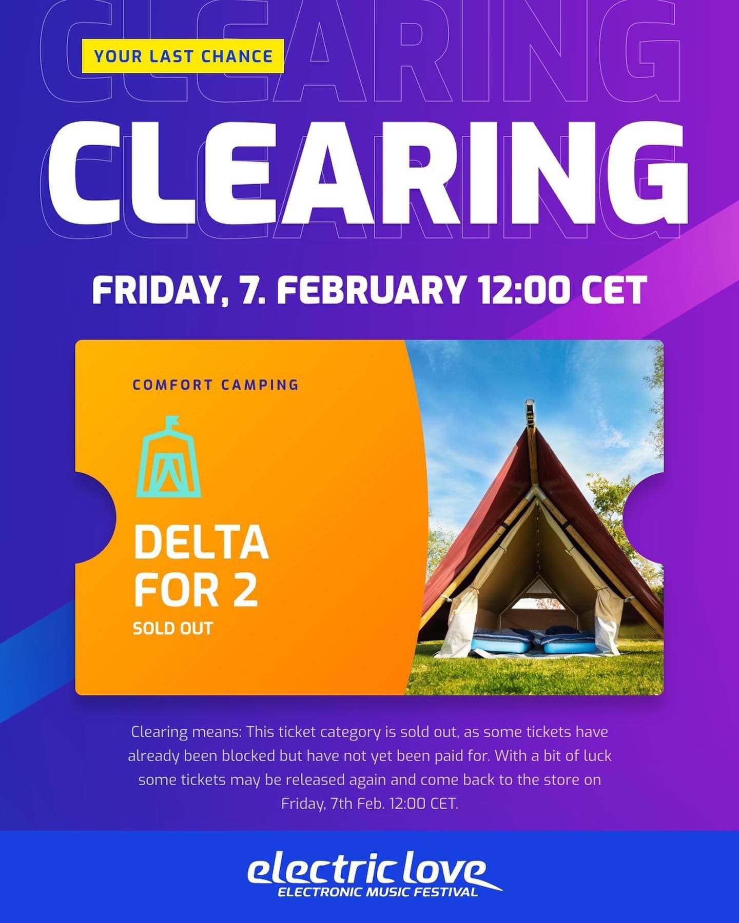 Got all your tickets? ⚠️ Camping, caravan camping, comfort camping or staying in (2/4)