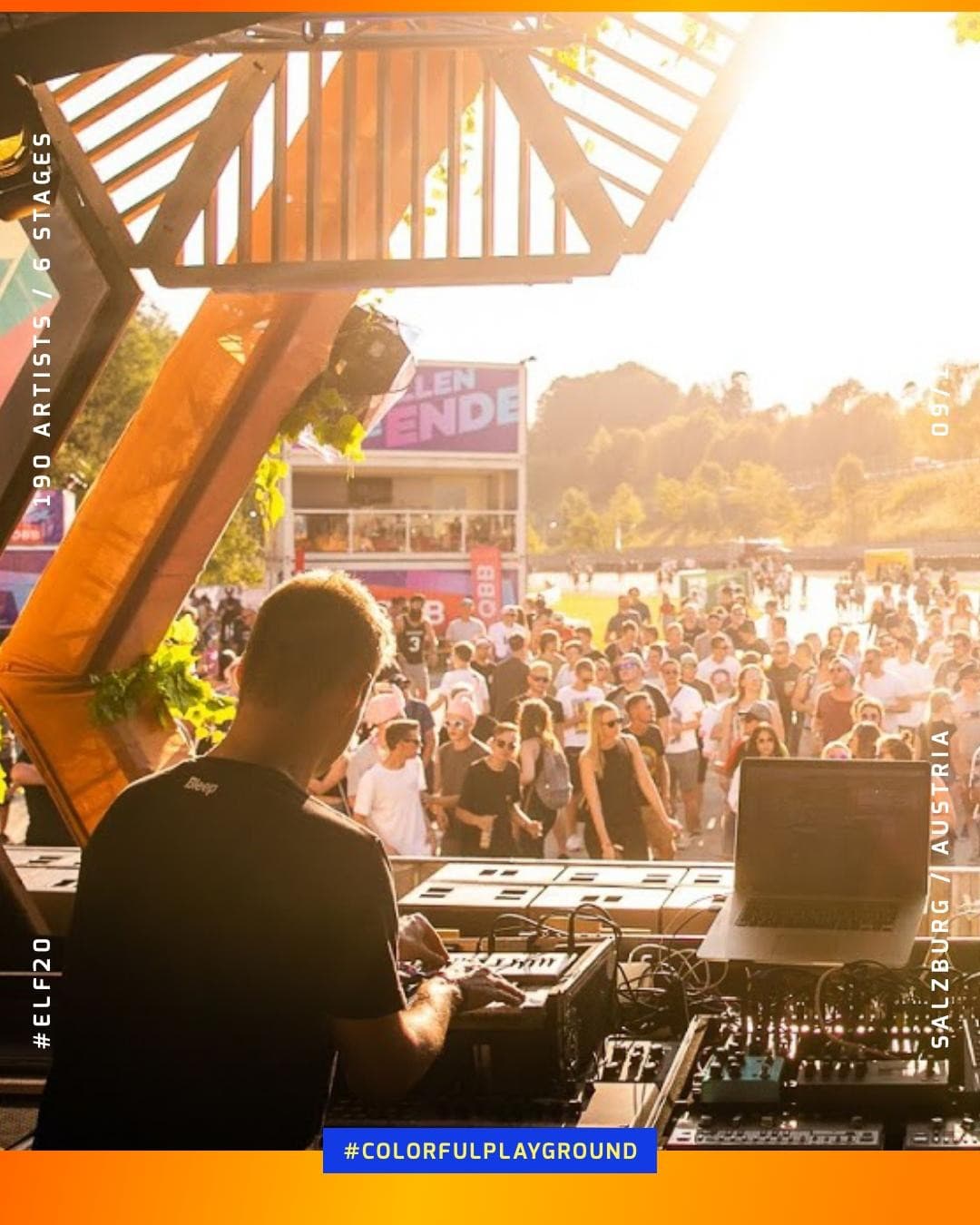 That moment when the sun goes down and the growing crowd dances into the evening