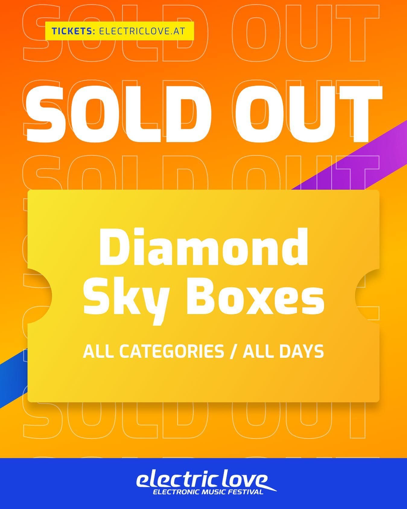 π₯π₯ The next ticket category is completely sold out! ππ All Diamond Sky Boxes