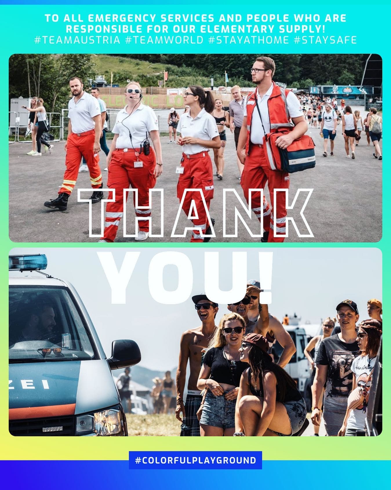 Thanks to all emergency crews and those who maintain our system. Also to all vol