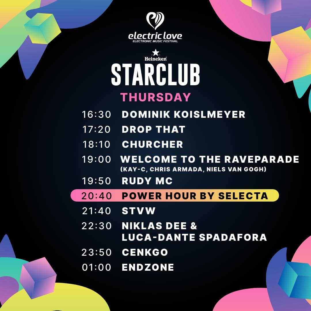 Starting off on Thursday across six stages, chart your course through the beats (5/9)