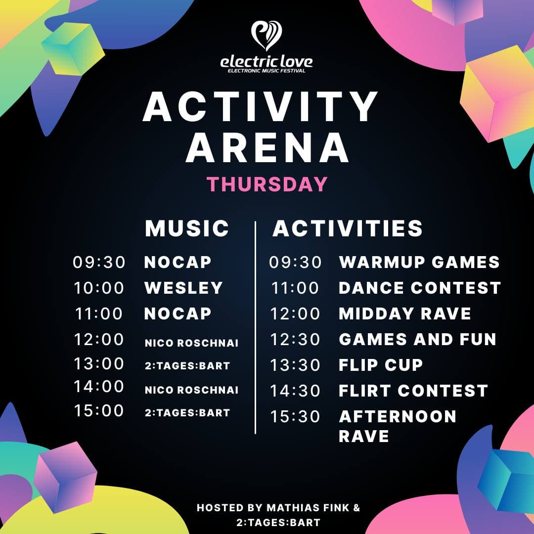 Starting off on Thursday across six stages, chart your course through the beats (8/9)