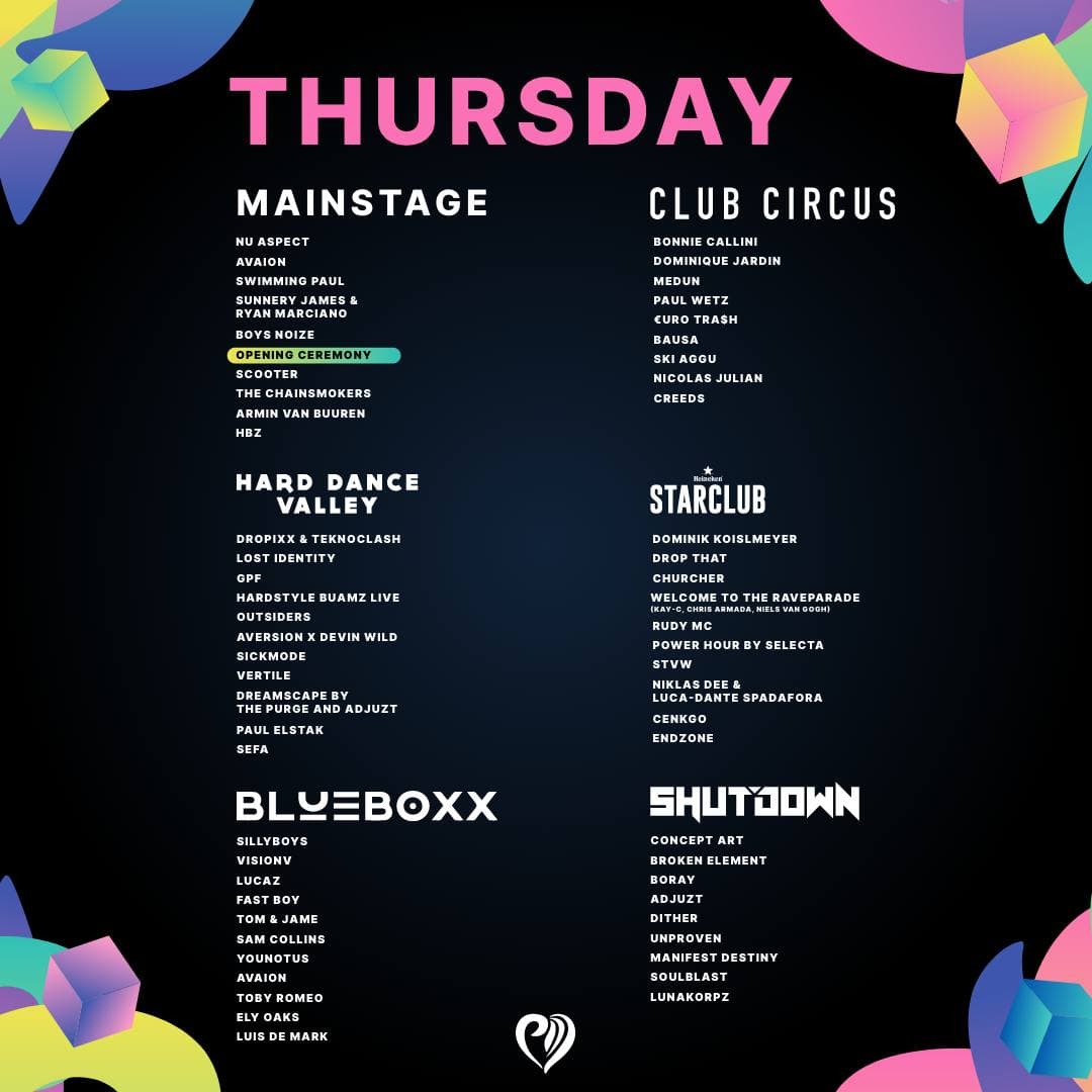 Starting off on Thursday across six stages, chart your course through the beats (9/9)