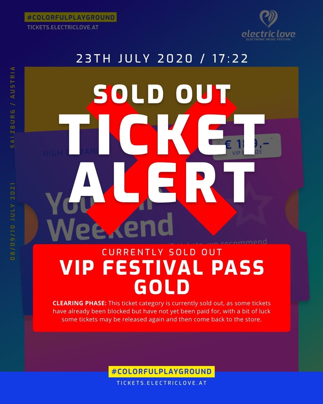 ❌ TICKET ALERT! VIP Festival Pass GOLD is currently "SOLD OUT". With a little lu