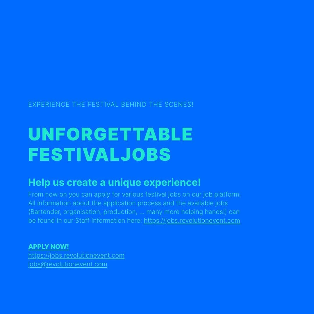 UNFORGETTABLE FESTIVALJOBS πͺβ€οΈ Help us create a unique experience! From now on (2/2)