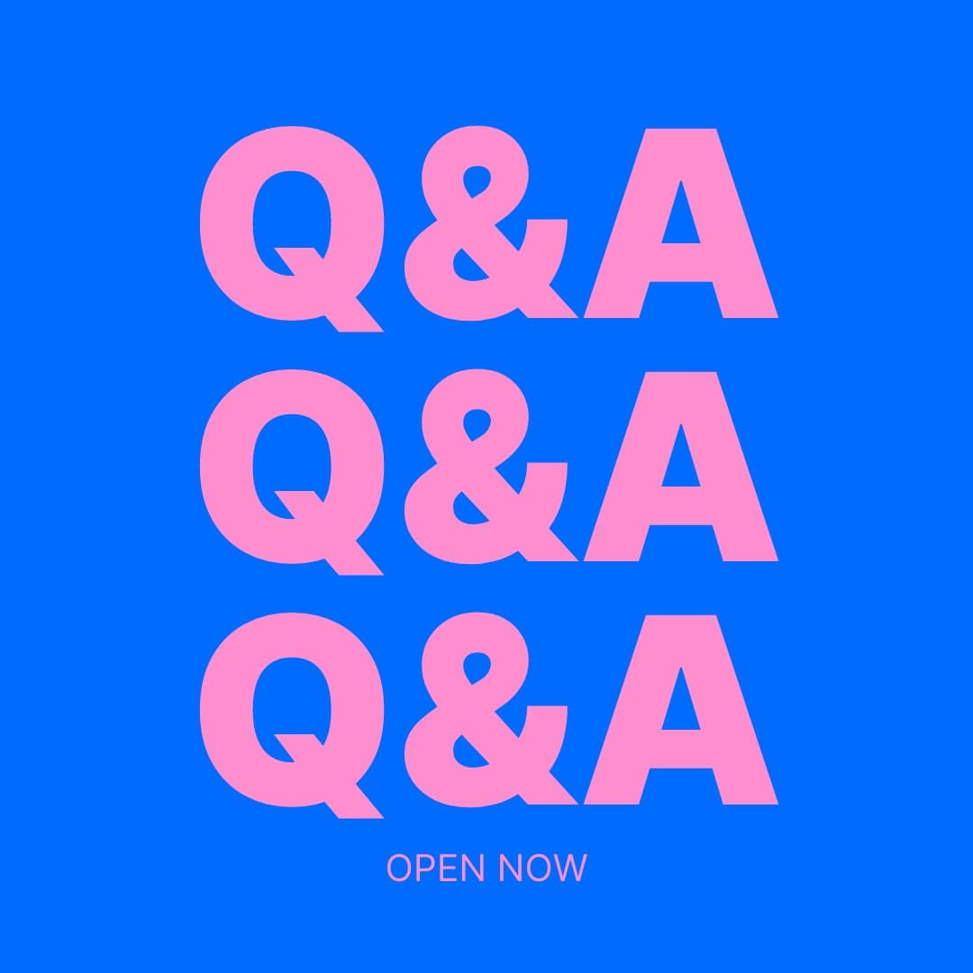 Q&A Session is open now! We'll be answering all your questions regarding (1/3)