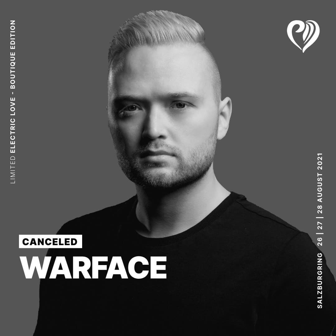 Dear Lovers! Warface will not be playing his gig on the Hardstyle Stage today, w