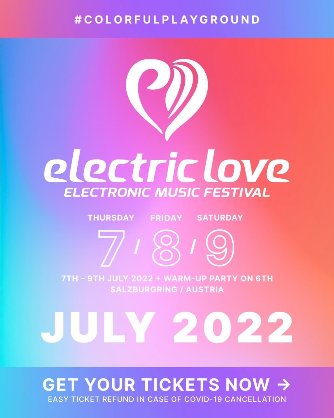 News from the Grounds of Love: The official ticket sale for Electric Love Festiv