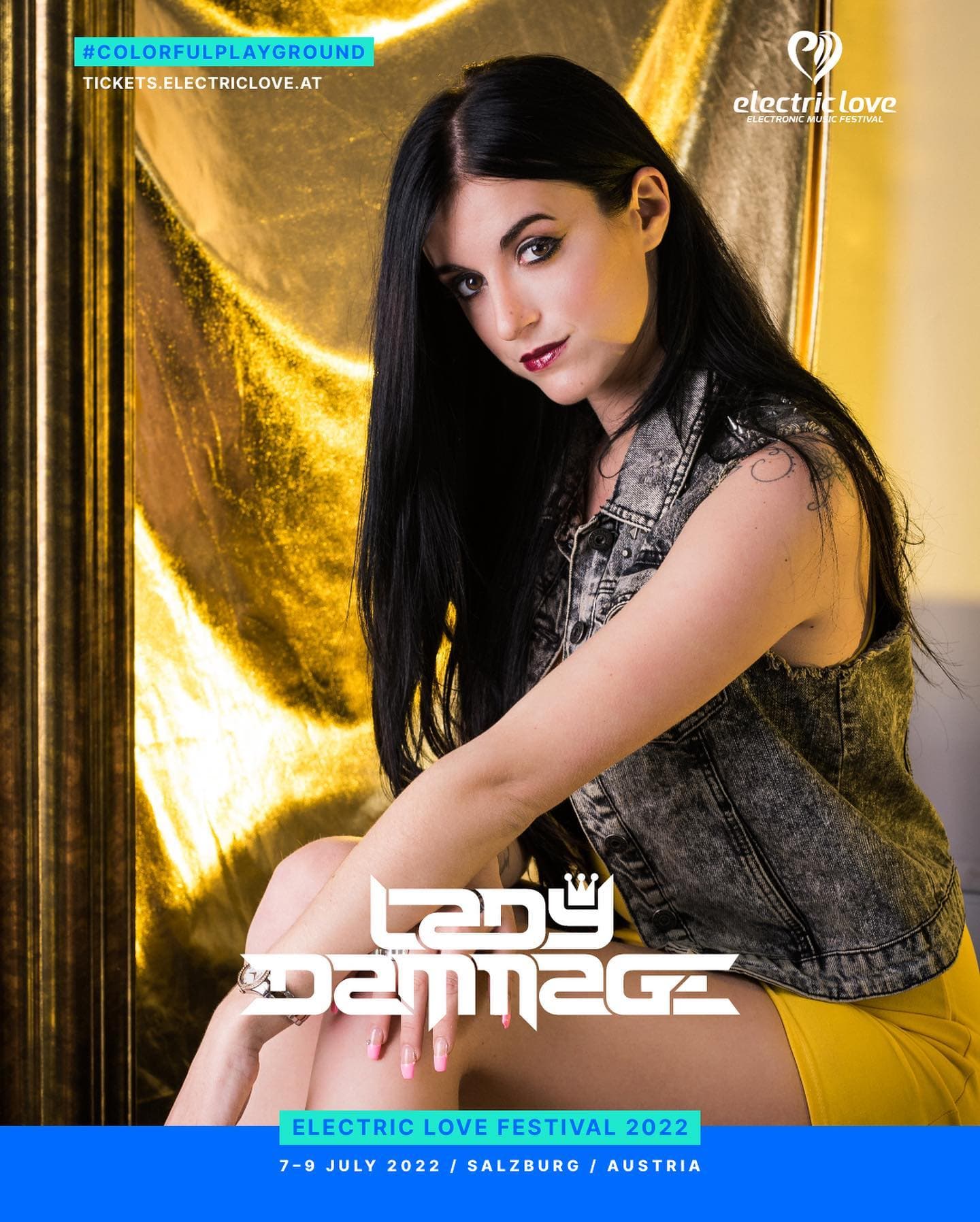 See her live at @djladydammage π₯π Electric Love Festival 2022 7β9 July (1/2)