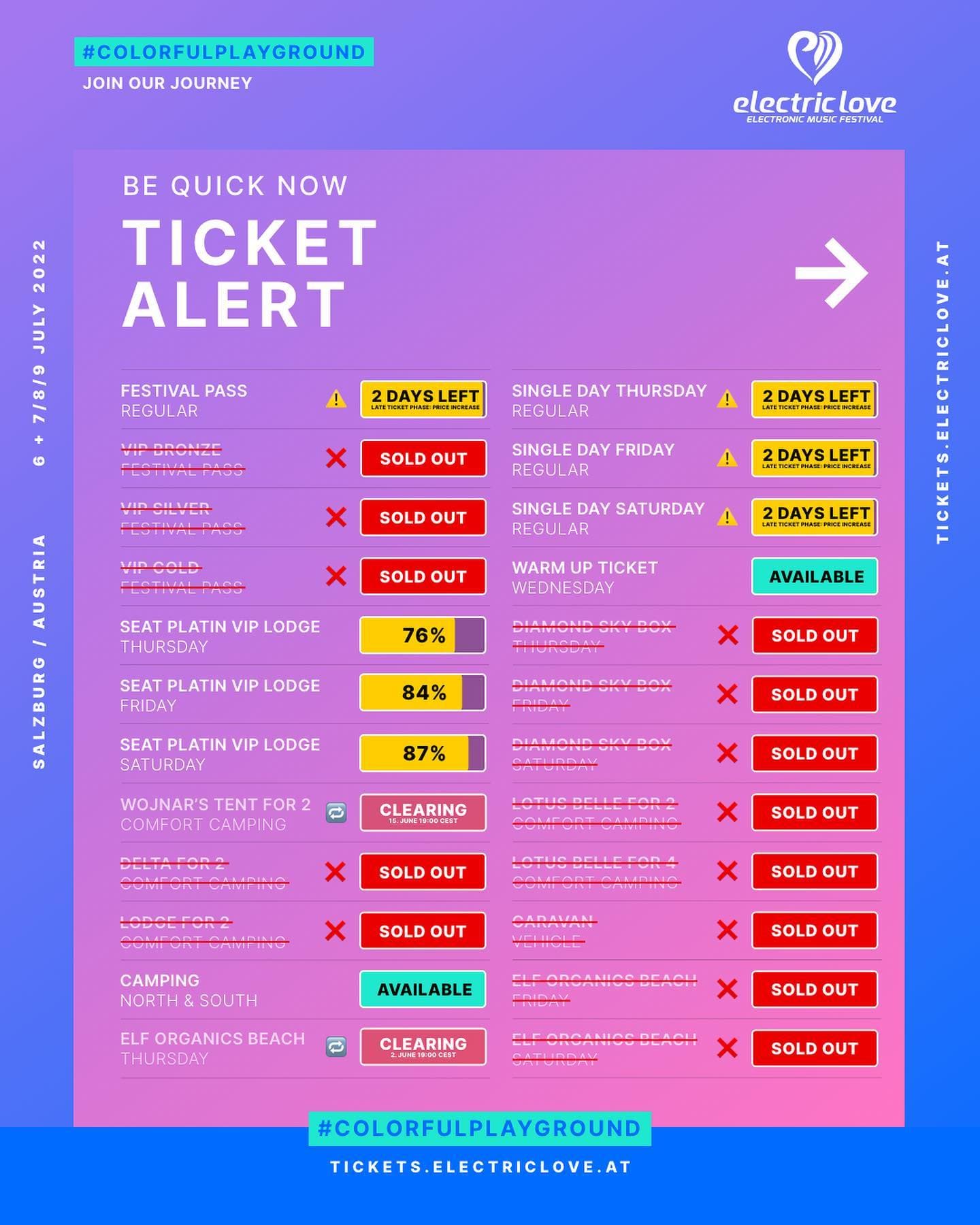 ONLY 2 DAYS LEFT! π₯ The regular ticket phase ENDS on 3. June 23:59 CEST and the (1/2)