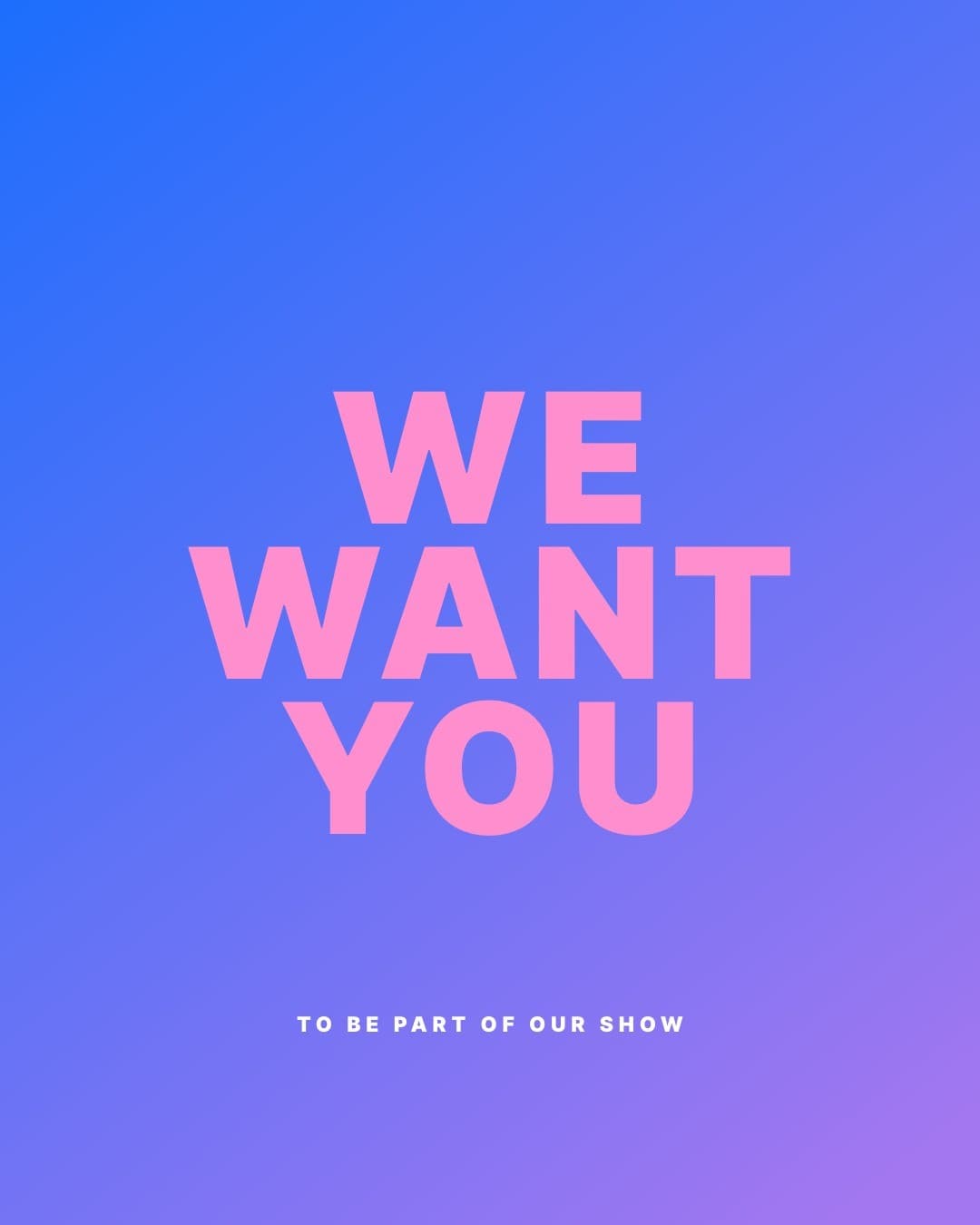 Want to be part of this year’s show? Part of the Closing Ceremony and the A (1/2)