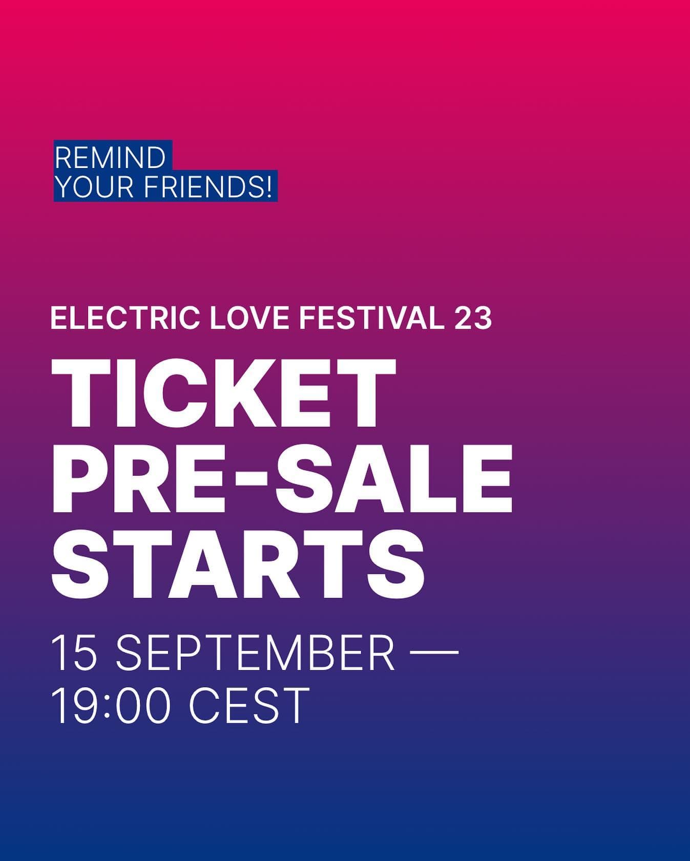 Official Ticket Pre-Sale Phase 1/2 starts TOMORROW! π Be quick - some categorie