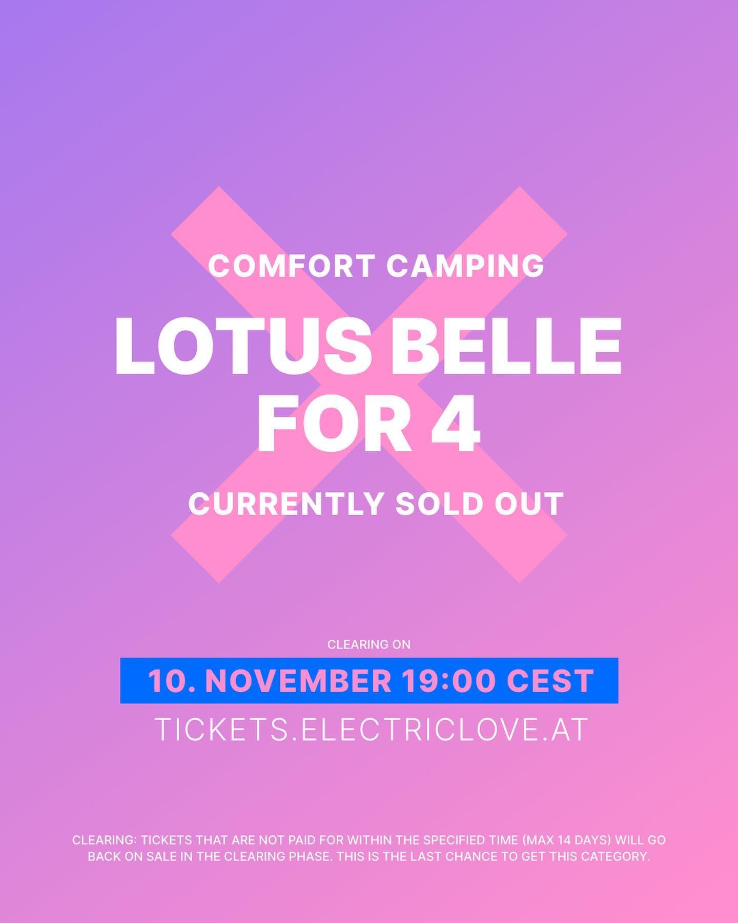 CLEARING: Lodge for 2 & Lotus Belle for 4 ⛺️ This Thursday 10th November / 19:00 (2/2)