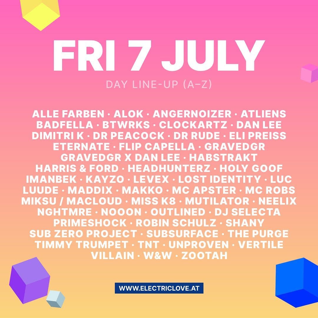 Electric Love is here ⚡️❤️ Swipe through and check out our day line-up for 2023! (3/5)