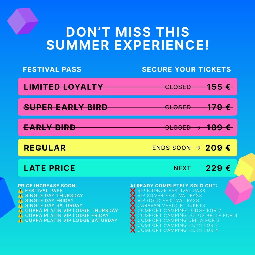 Don't miss out the ultimate summer experience! ☀️ Official Ticketshop link in bi