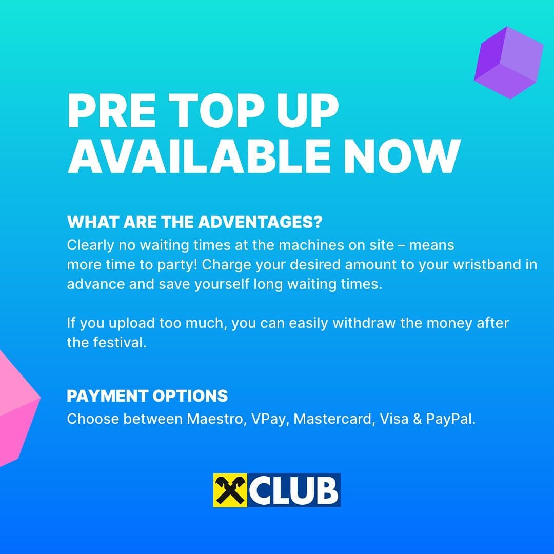 Pre Top-Up for is available now! The payment system at Electric Love Fest (2/2)