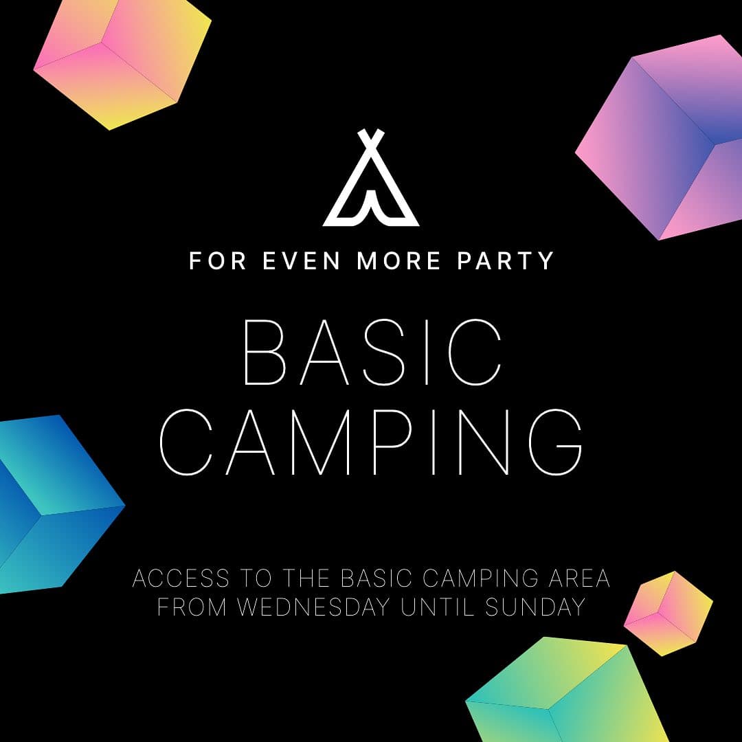Basic Camping - where the party never ends! ๐๐ซถ Donโt miss this experience at n (1/2)