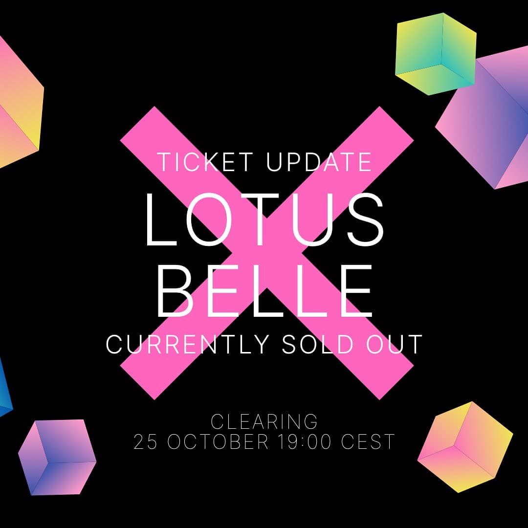 TICKET UPDATE First categories are completely sold out. ❌ Lotus Belle for 4 - ti (4/4)