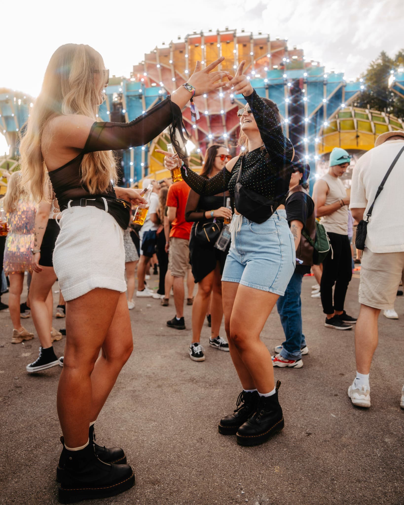 Dancing into the night with your bestie β¨π«Ά Tag your festival buddy down below a (1/3)
