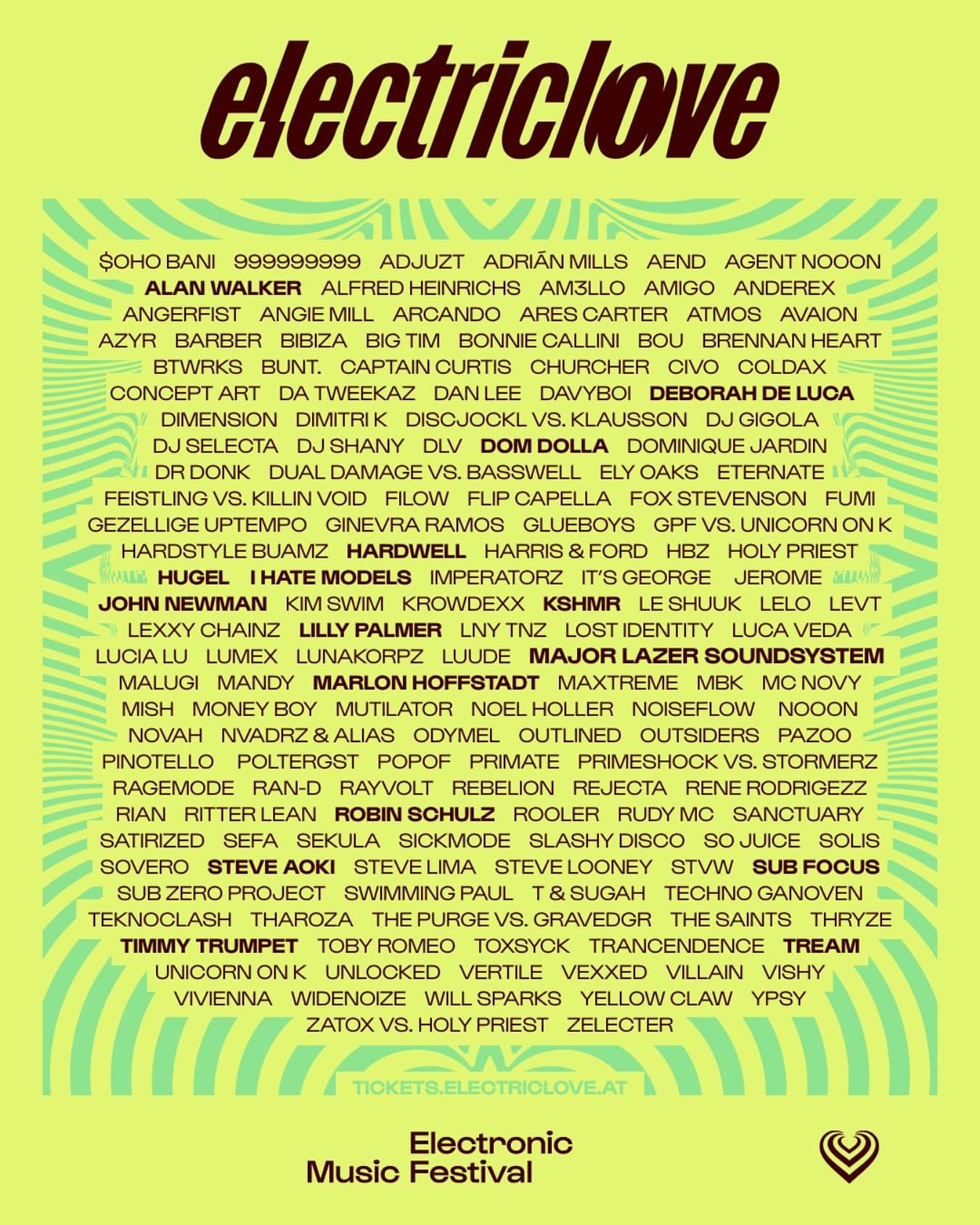 Explore the amazing artist additions that will take the stage at Electric Love 2