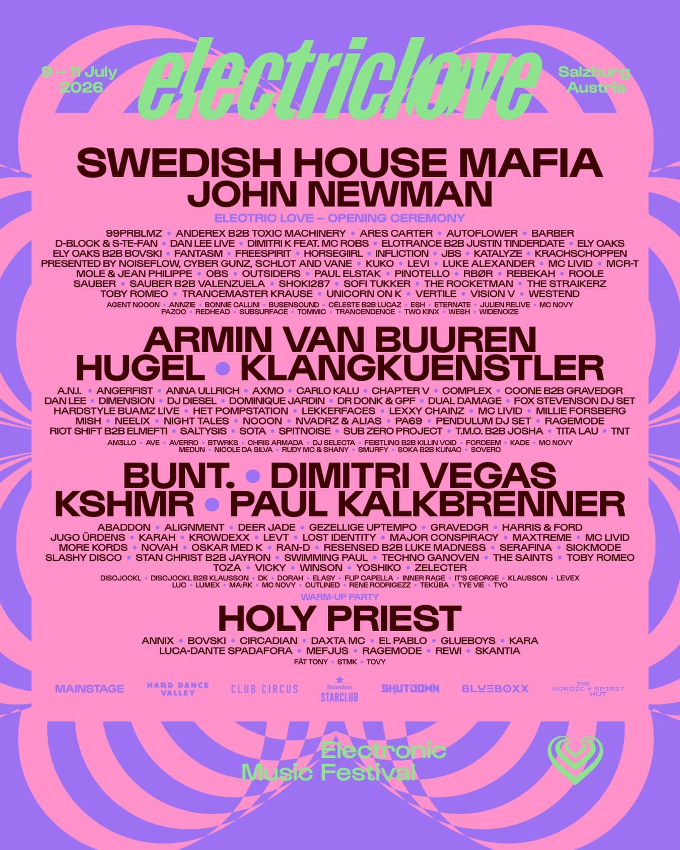 200+ artists. 7 stages. 4 days of resonating euphoria π©· The Electric Love 2026