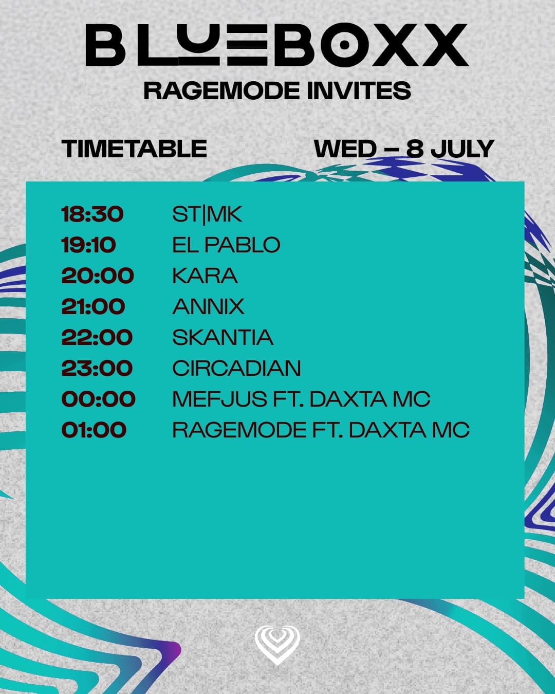 Timetable for the Warm-Up Party Wednesday! ๐ฅ ๐๐๐๐๐ง๐ฅ๐๐ ๐๐ข๐ฉ๐ โ๐ฎ๐ฒ ๐ (3/4)