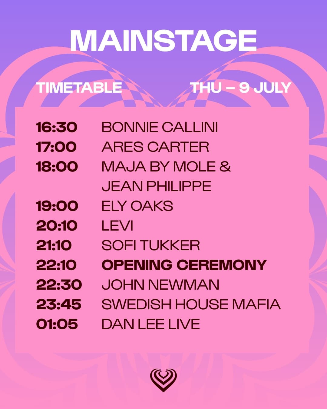 This is the Thursday timetable, kicking off officially. ๐ ๐๐๐๐๐ง๐ฅ๐ (2/8)