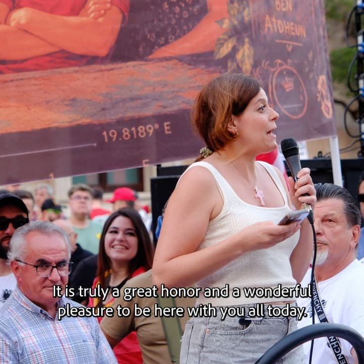People’s Podium: The speech of @ila_salis, member of the European Parliament from Italy, who