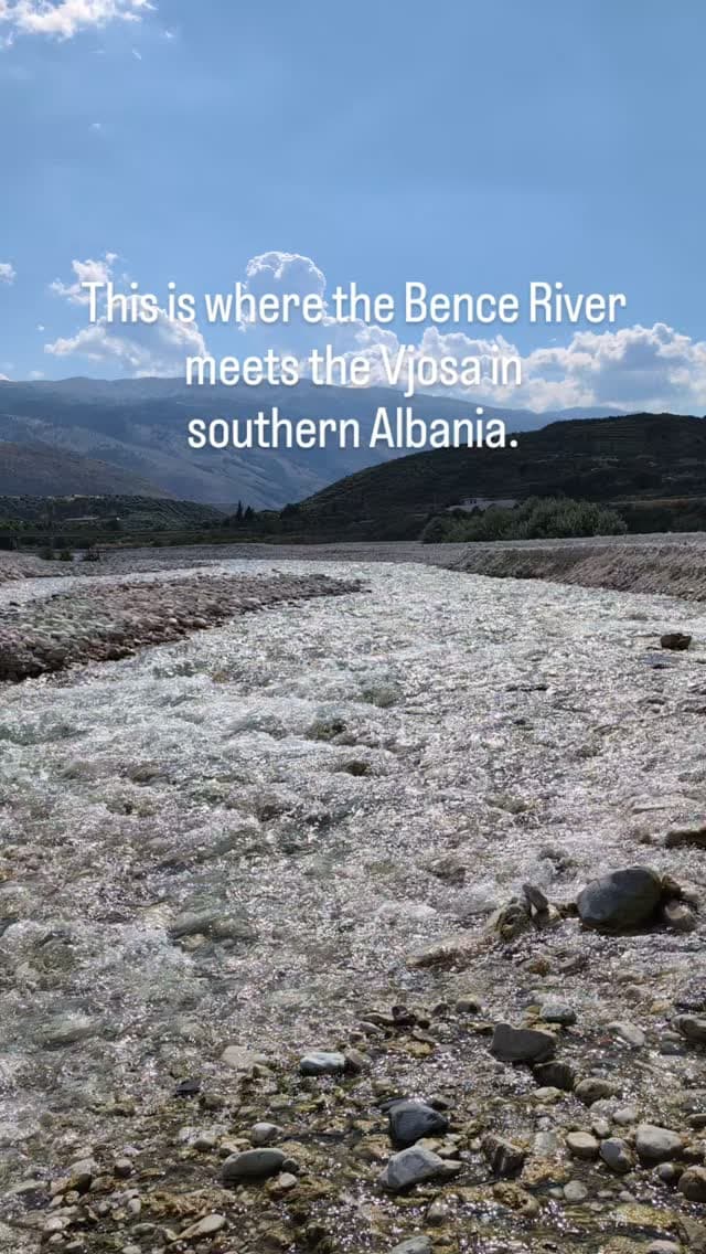 Where the Bence River meets the Vjosa in southern Albania.