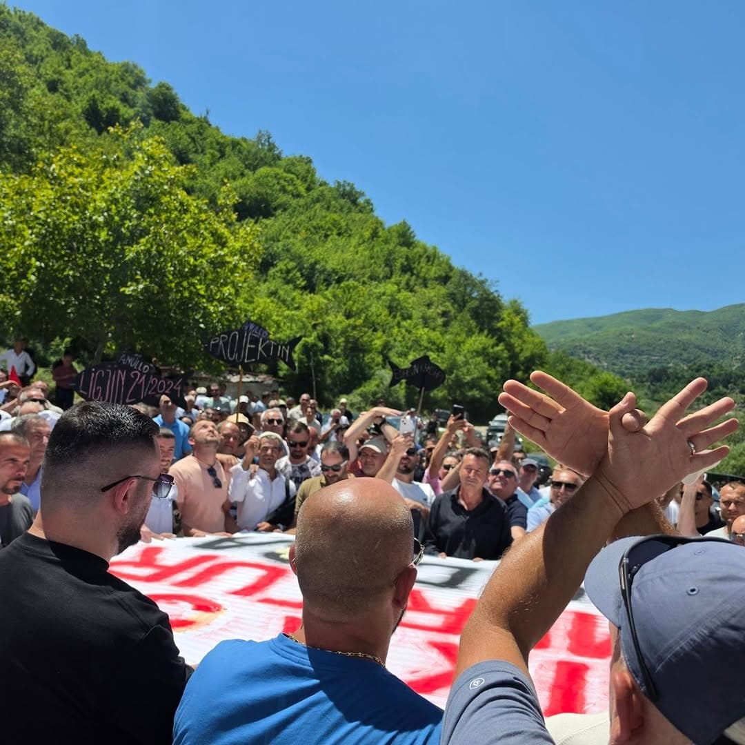 Banorë të Nikaj-Mërturit, së bashku me aktivistë mjedisorë, u bashkuan në protestë për të (4/5)